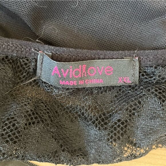 Avid Love Elegant Black Lace Halter Teddy - Picture 3 of 5